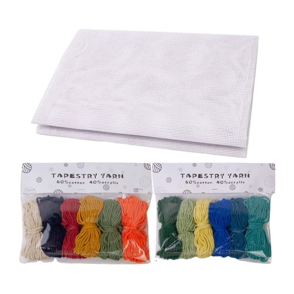 Tela De Punto De Cruz DIY Decoración Resistente Costura Artesanía Sólida Tela Aida B Set
