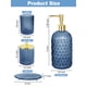 thumbnail image 4 of Juego de accesorios de baño Haturi Blue Glass, 4 piezas con detalles dorados, 4 of 6