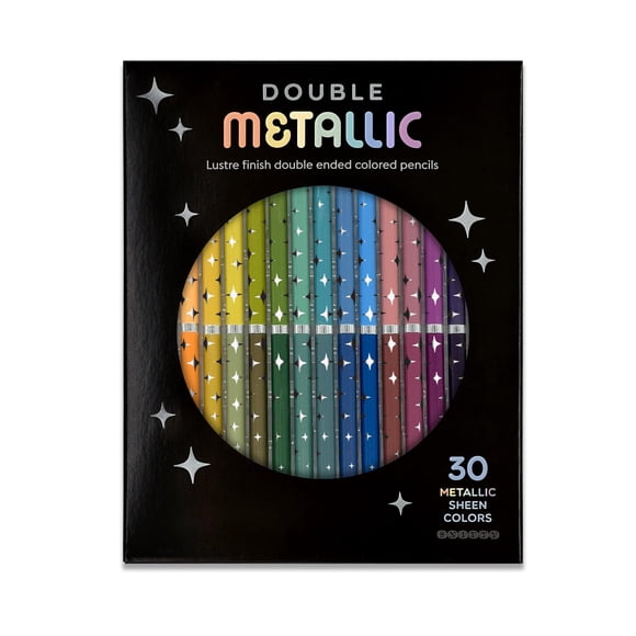 Lápices de colores metálicos de doble punta SNIFTY, 30 colores