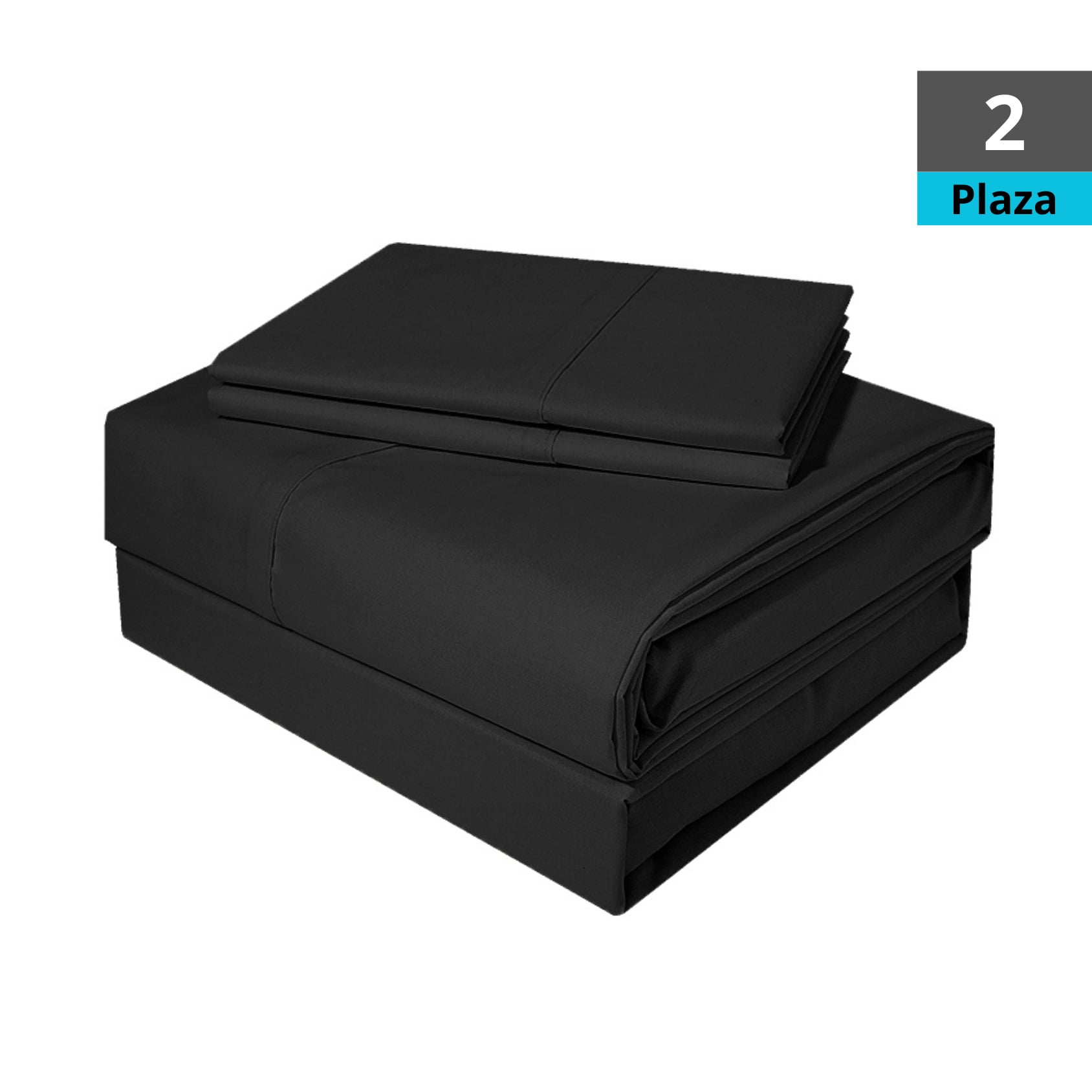 Genérico - Juego De Sábanas Negras 2 Plaza