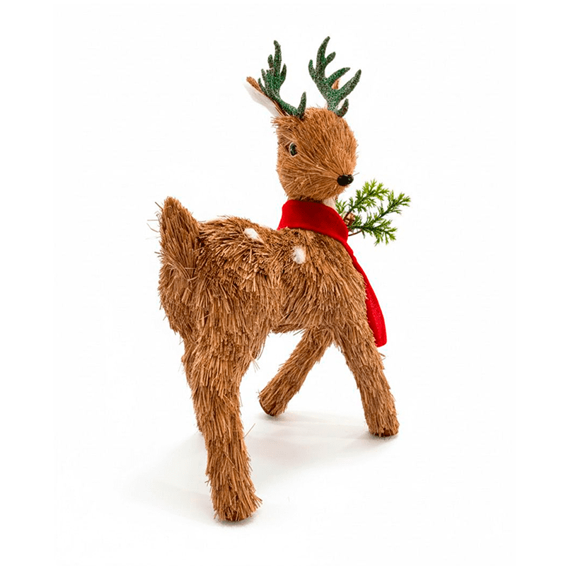 Wakeshome - Adorno De Navidad Muñeco Reno Con Piñas Decoracion Navideña Reno