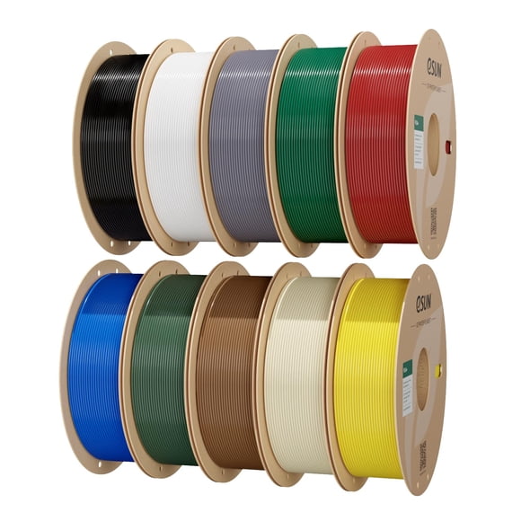 Filamento eSUN PLA+ 10 kg – Pack de 10 colores