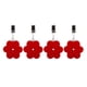 thumbnail image 1 of Juego de 4 pinzas para mantel, diseño de flores rojas, TwoFish Home, 1 of 7