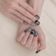 thumbnail image 1 of Uñas Postizas Sun&Beam Nails Cortas Squoval Redondas Negras, 1 of 6
