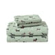 thumbnail image 1 of Sábanas De Franela King Size Holiday Pups Color Verde, 1 of 9