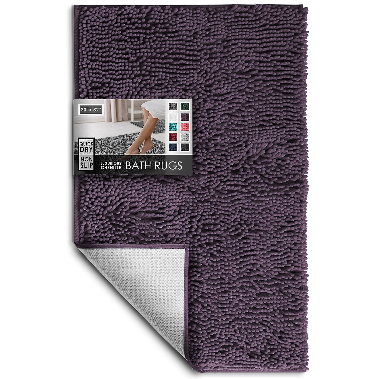 Alfombra De Baño Hearth & Harbor Chenilla Antideslizante 51x81 Cm