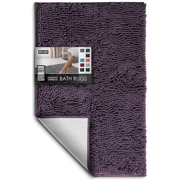 Alfombra de Baño Hearth & Harbor Chenilla Antideslizante 51x81 cm