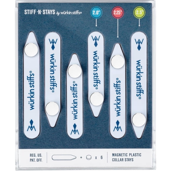 Wurkin Stiffs StiffNStays magnéticos de plástico para cuello
