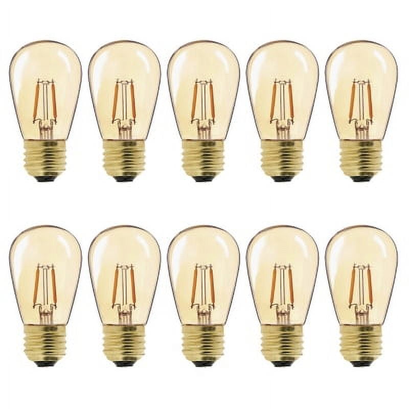 Hb Led - Pack 10 Ampolleta E-27 Filamento 1w Cálido