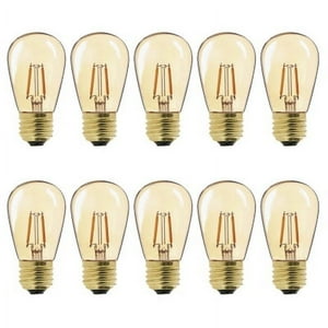 Hb Led - Pack 10 Ampolleta E-27 Filamento 2W Cálido