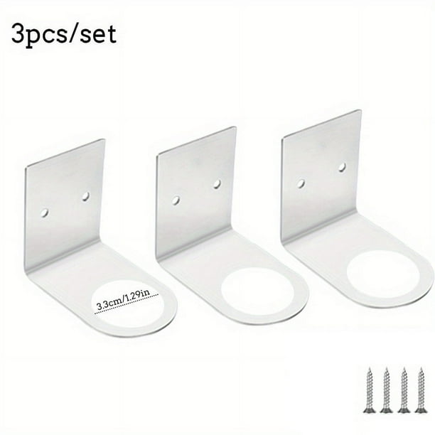 3pcs Shampoo Body Wash Bottle Hanging Rack, Punch Type Stainless Steel Hand Sanitizer Hook, Bathroom Accessories
