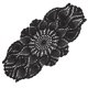 thumbnail image 1 of Mantel individual Qxzvzem 59x30 cm negro de algodón crochet ovalado, 1 of 7
