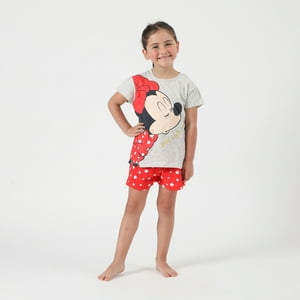 Pijama Corto Niña Minnie Blanco Disney