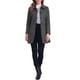 thumbnail image 2 of INSPIRE CHIC Abrigo de Mujer con Botonadura Simple, Manga Larga, Largo Tipo Túnica, Ropa de Invierno con Bolsillos, Talla L, Gris Oscuro, 2 of 6