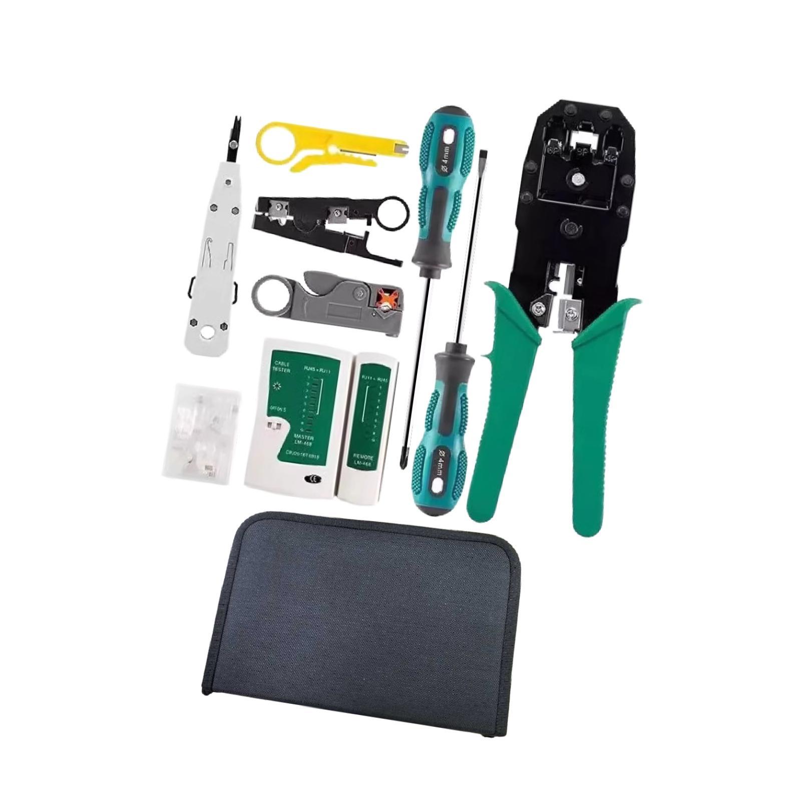 Bothyi - Crimpadora De Red Compacta, Portátil, Con Bolsa, Cortadora Pelacables Multiusos