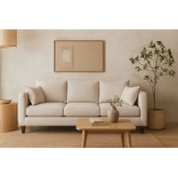 Casa Wow Deco - Sofá 3 Cuerpos Lagna Beige Tela – Confort Y Estilo Para Tu Hogar