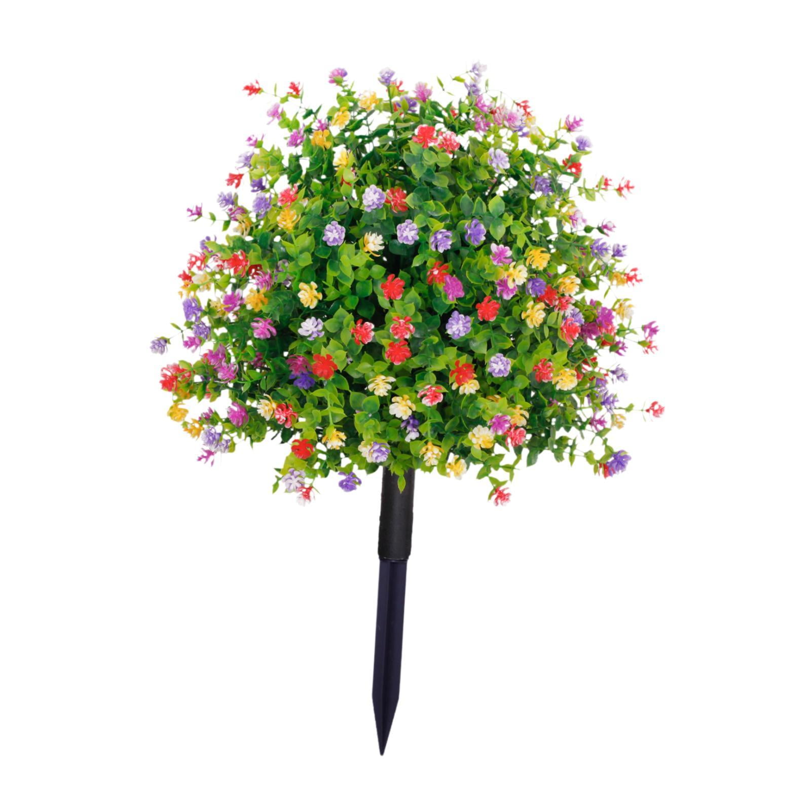 Bothyi - Estaca De Flores Artificiales Falsas Para Patio, Realista, Para Exteriores, Decorativas, Flores Artificiales