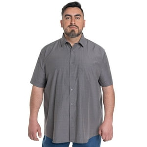 Kotting - Camisa Hombre Manga Corta Dobby Sport Cuello Semi Italiano