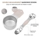 thumbnail image 4 of Juego de tazas y cucharas medidoras HOUJIP 304 de acero inoxidable 16 piezas, 4 of 6