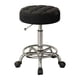 thumbnail image 5 of Taburete de salón giratorio ajustable con reposapiés de 45 cm a 58 cm con elevación de gas hidráulica redonda con ruedas para guitarristas, resistente Negro, 5 of 5