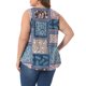 thumbnail image 3 of Agnes Orinda Women's Plus Size Boho Tank Tops Sin Mangas con Cuello Redondo Plisado Dobladillo Curvado Casual de Playa Camiseta Flowy 4X Azul Marino, 3 of 6