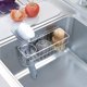 thumbnail image 4 of Soporte para esponja 3 en 1 para fregadero de cocina, organizador colgante para fregadero: esponja, paño de cocina, cepillo, estropajo, jabonera, acero inoxidable 304, 4 of 7