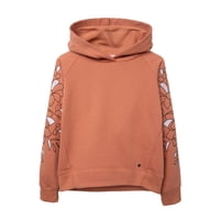 Pillin - Polerón Niña Cerrado Con Mangas Bordadas Ocre