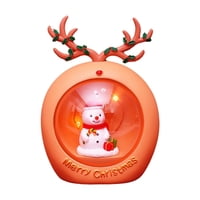 Magideal - Escultura De Resina Con Iluminación Navideña Para Mesa, Ideal Como Regalo, Adorno Luminoso De Muñeco De Nieve Para Escritorio, Para Cocina, Escaparate