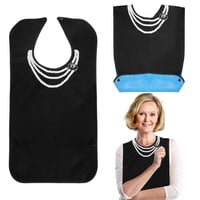 Xusx111 - 2 Paquete Mujeres Babillones Adultos, Protectores De Ropa Impermeable, Babillones De Comedor Para Adultos Con Recolector De Migas, Lavable Ajustable Reutilizable Para Mujeres Y Ancianos Eleg