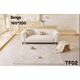 thumbnail image 1 of Alfombra Jacquard De Algodon 160x200cm Beige, 1 of 2