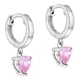 thumbnail image 1 of Aros colgante de corazon con circon para niñas y adolescentes, 1 of 2