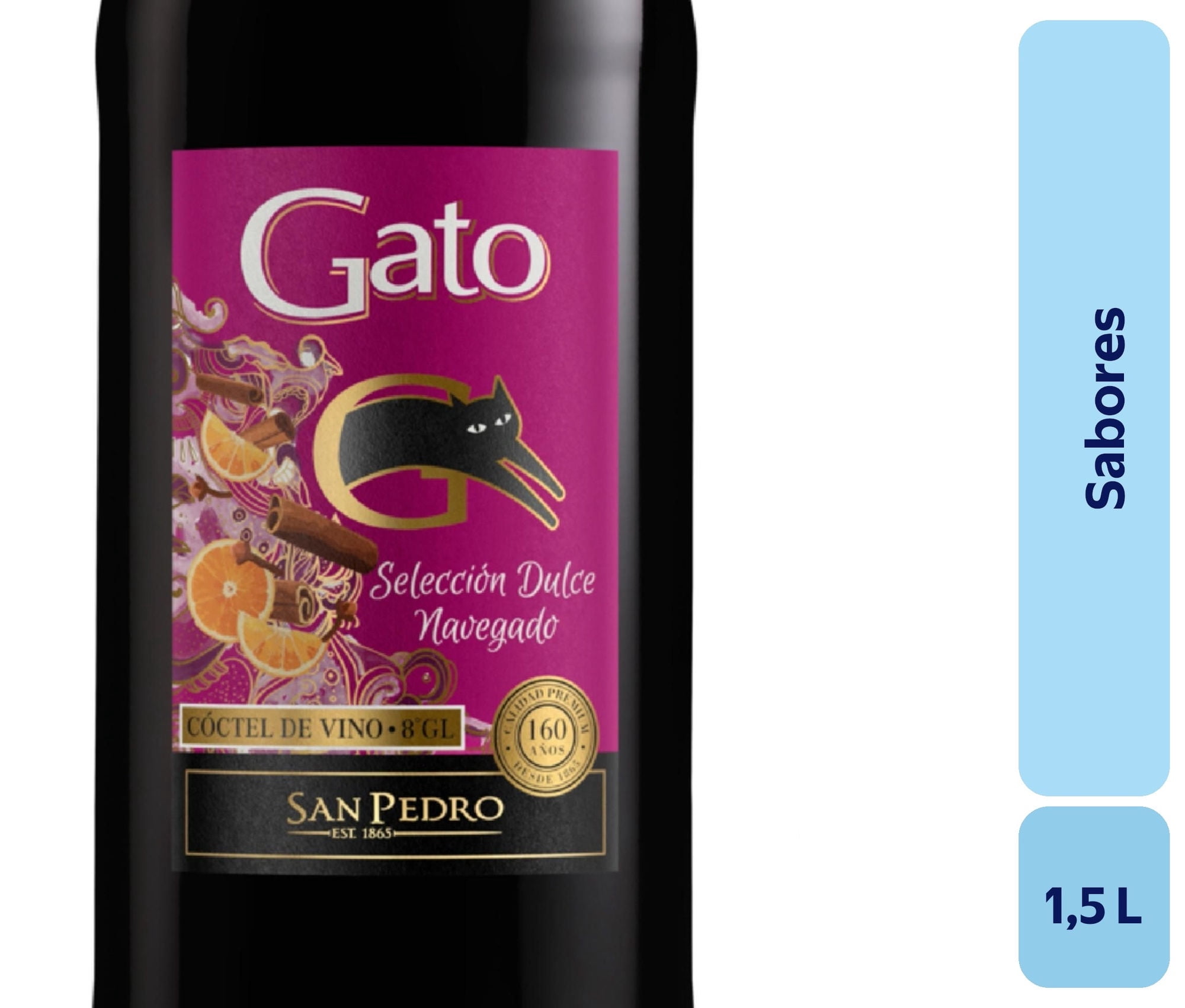 Vino Sabores Botellon 1,5 L Gato