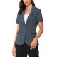 thumbnail image 1 of INSPIRE CHIC Blazer de Mujer Solapa de Muesca Un Botón Manga Corta Chaqueta de Traje Gris Oscuro S, 1 of 6