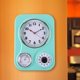 thumbnail image 3 of Reloj de pared Lily's Home 24 cm × 32 cm Turquesa Retro, 3 of 7
