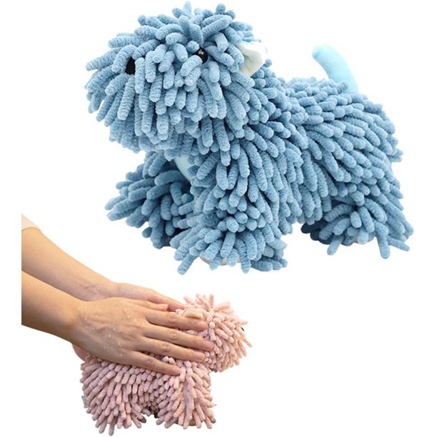 Toalla mano felpa suave cachorro microfibra absorbente bola secado baño