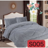 Mundo Shopping - Cobertor Plush Con Chiporro 2 Plazas Colorgris Liso