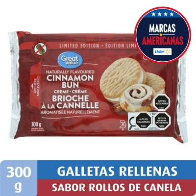 Galleta Rellena Sabor Rollo De Canela 300 G Great Value
