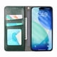 thumbnail image 4 of Funda tipo cartera para iPhone 17 Air de piel con cierre magnético, ranuras para tarjetas y correa para la muñeca Verde, 4 of 6