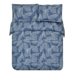 Plumón Estampado 2 Plazas Matiz Boho Azul.