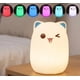 thumbnail image 2 of Lámpara Silicona Gato Led Recargable Usb 7 Colores Kawaii, 2 of 7