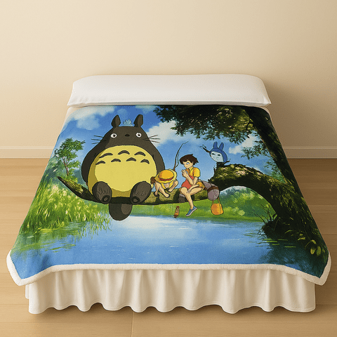 Sintec Chile - Cobertor Sherpa Totoro 1.5 Plazas