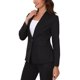 thumbnail image 4 of INSPIRE CHIC Blazers de Lino para Mujer Color Sólido Un Botón Manga Larga Blazers para el Trabajo XS Negro, 4 of 6