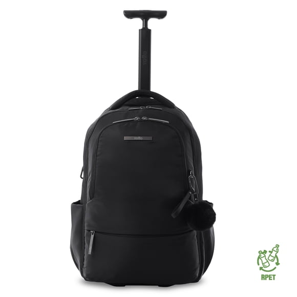 Mochila con Ruedas Viaje Trolley Mediano Negra Totto