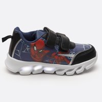 Zapatillas Con Luces Niño Accion Spiderman Azul Marvel
