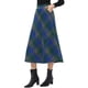 thumbnail image 4 of Falda Maxi Larga de Cuadros Vintage de Cintura Alta para Mujer INSPIRE CHIC con Bolsillos S Azul, 4 of 6