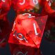 thumbnail image 4 of Set de Dados Froggod Blood Moss Skull 7 Piezas con Caja, 4 of 7