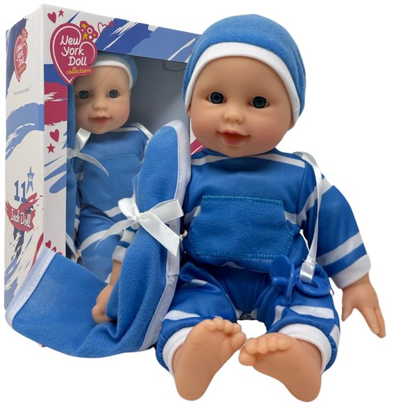 Muñeca The New York Doll Collection, cuerpo suave de 28 cm con accesorio