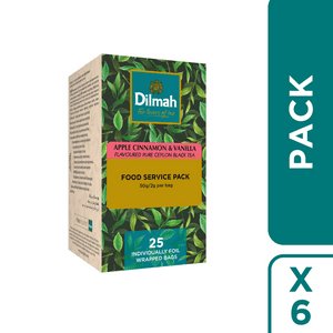Pack 6 Te Negro Manz Canela Vainilla Dilmah 25 Bolsitas C/U
