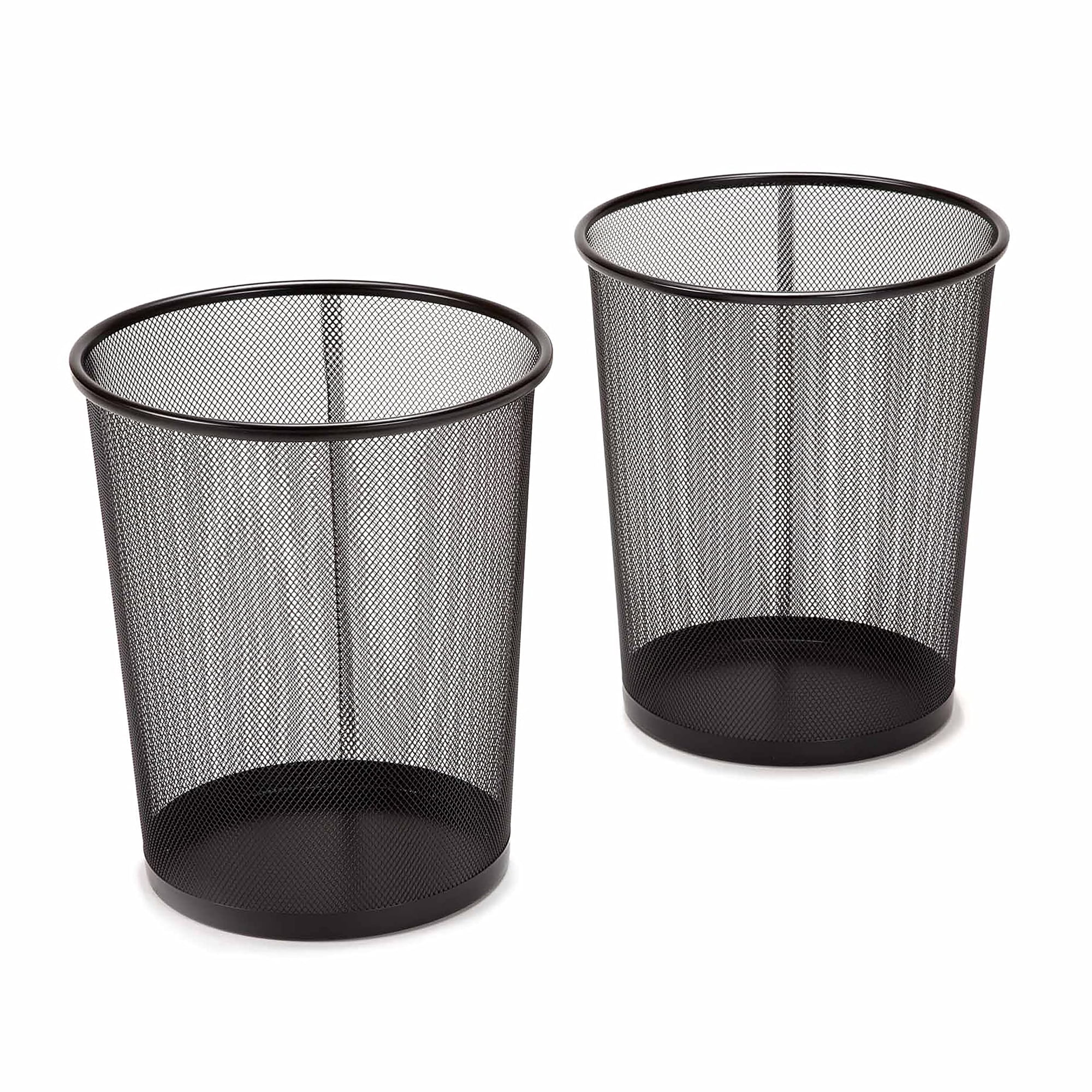 Malla De Acero Trashcan Seville Classics, 6 L, Negra (paquete De 2)