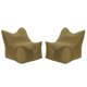 thumbnail image 1 of Set Poufs Potter 2 Cuerpos Felpa Verde Musgo, 1 of 6